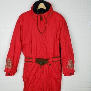 Obermeyer Vintage Red Ski Snow Suit 14